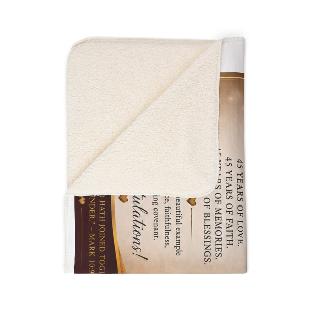 45th Anniversary Sherpa Blanket – Personalized Mr. & Mrs. Jackson Celebration Throw