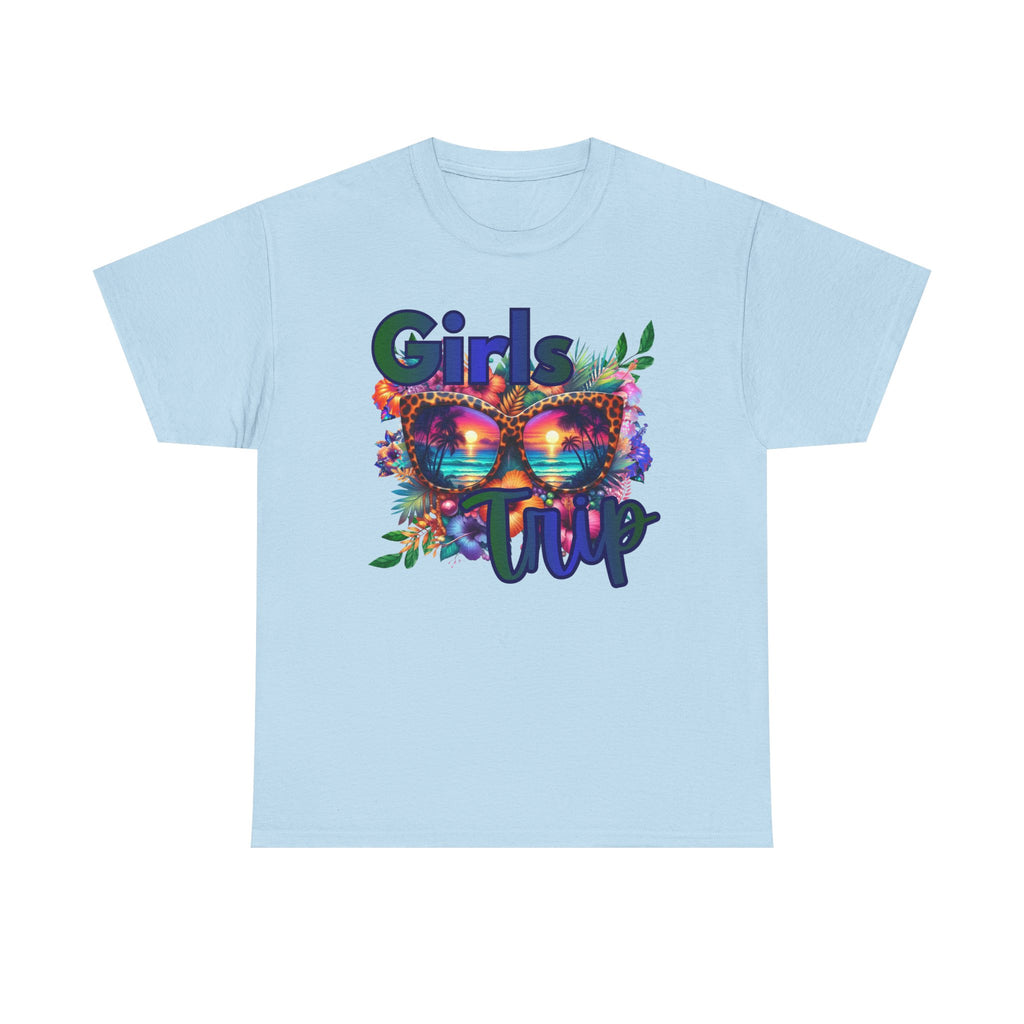 Girls Trip T-Shirt – Colorful Sunglasses Floral Vacation Tee