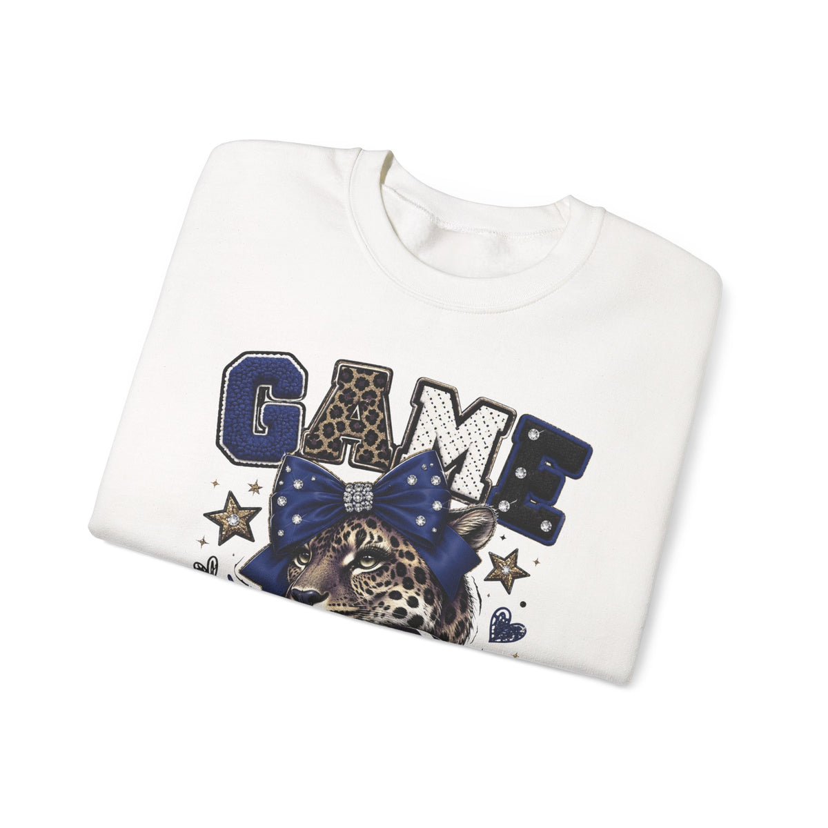 Game Day Glam Sweatshirt — Leopard Mascot Graphic Crewneck | Bold Spirit Wear