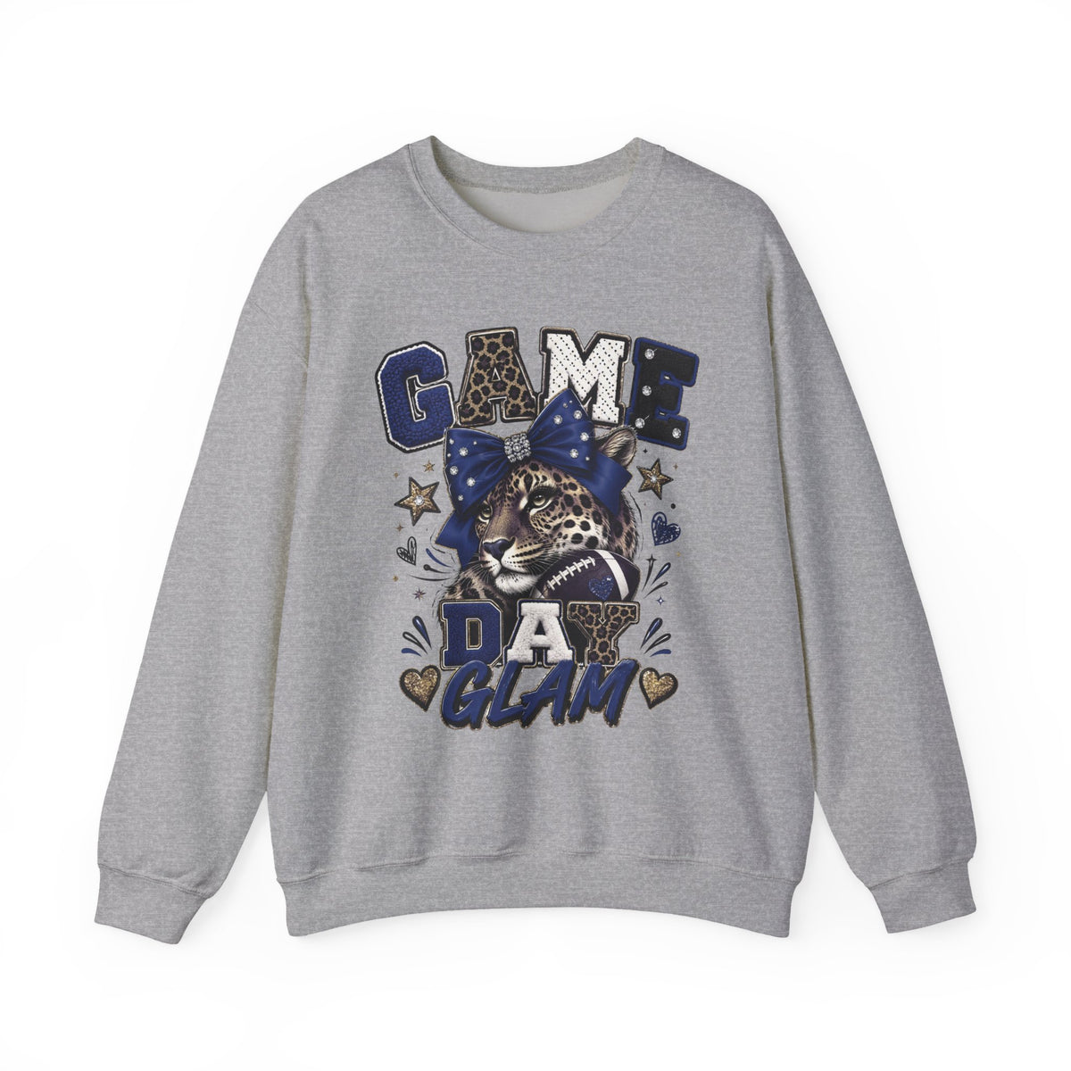 Game Day Glam Sweatshirt — Leopard Mascot Graphic Crewneck | Bold Spirit Wear