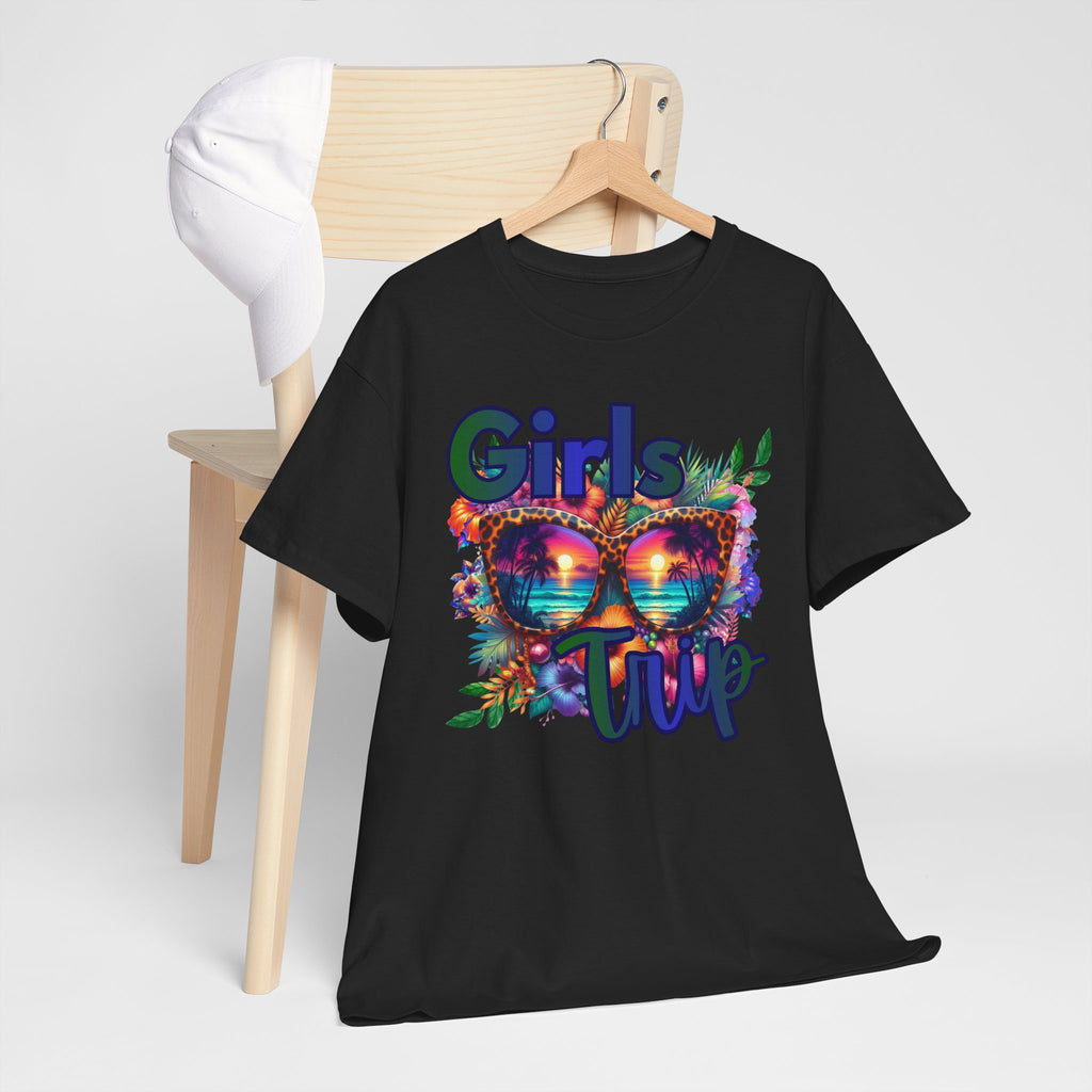 Girls Trip T-Shirt – Colorful Sunglasses Floral Vacation Tee