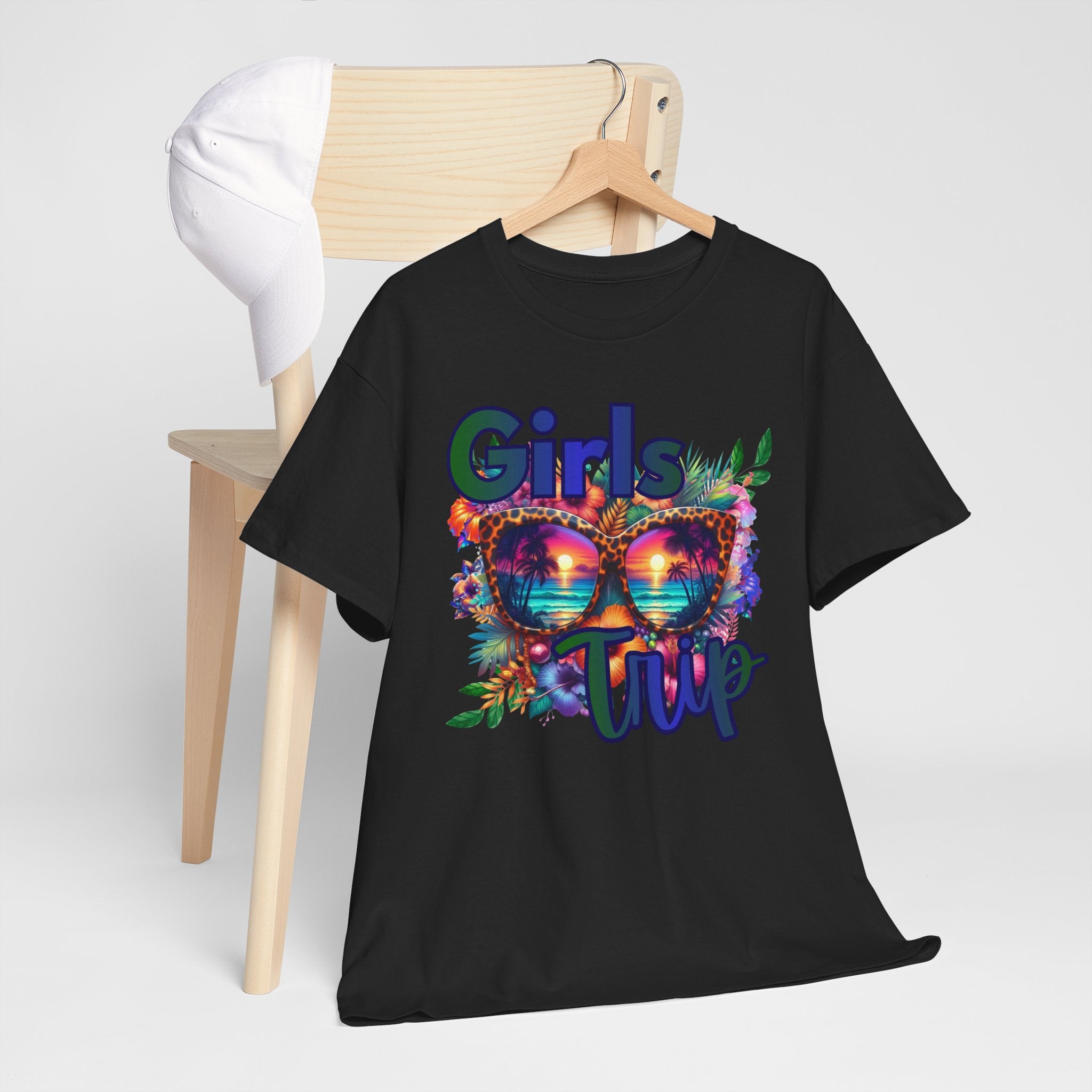 Girls Trip T-Shirt – Colorful Sunglasses Floral Vacation Tee