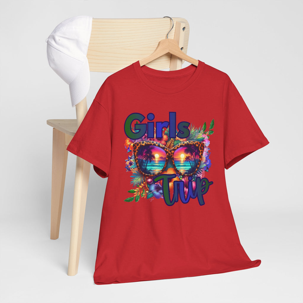 Girls Trip T-Shirt – Colorful Sunglasses Floral Vacation Tee