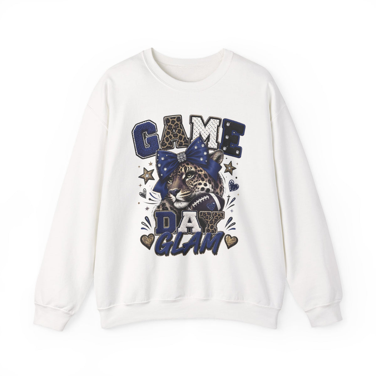 Game Day Glam Sweatshirt — Leopard Mascot Graphic Crewneck | Bold Spirit Wear