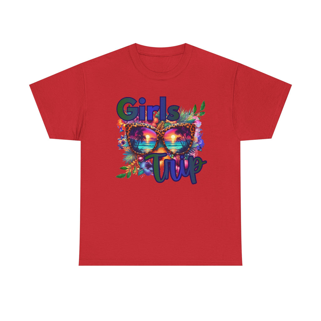 Girls Trip T-Shirt – Colorful Sunglasses Floral Vacation Tee