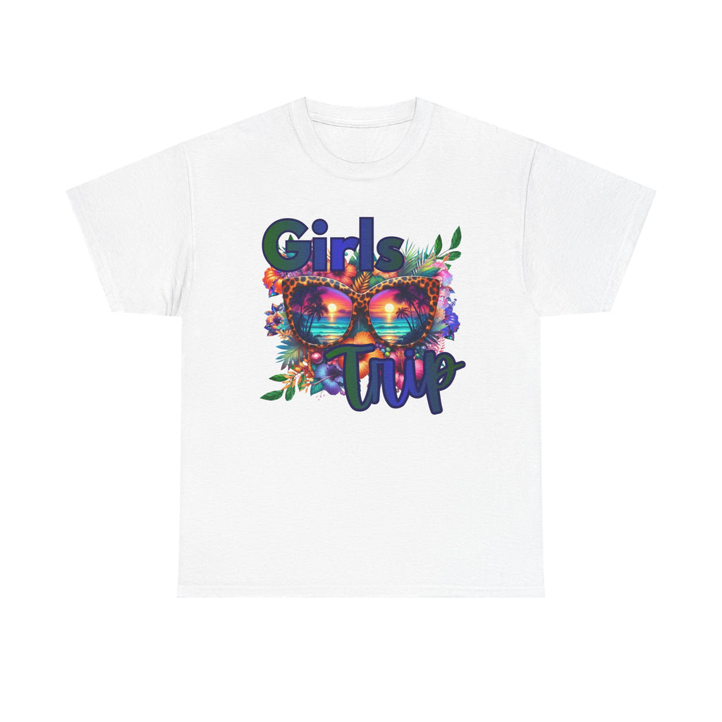 Girls Trip T-Shirt – Colorful Sunglasses Floral Vacation Tee