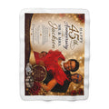 45th Anniversary Personalized Photo Sherpa Blanket — Custom Couples Keepsake Gift