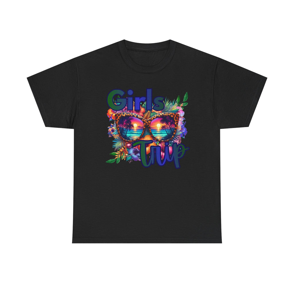 Girls Trip T-Shirt – Colorful Sunglasses Floral Vacation Tee