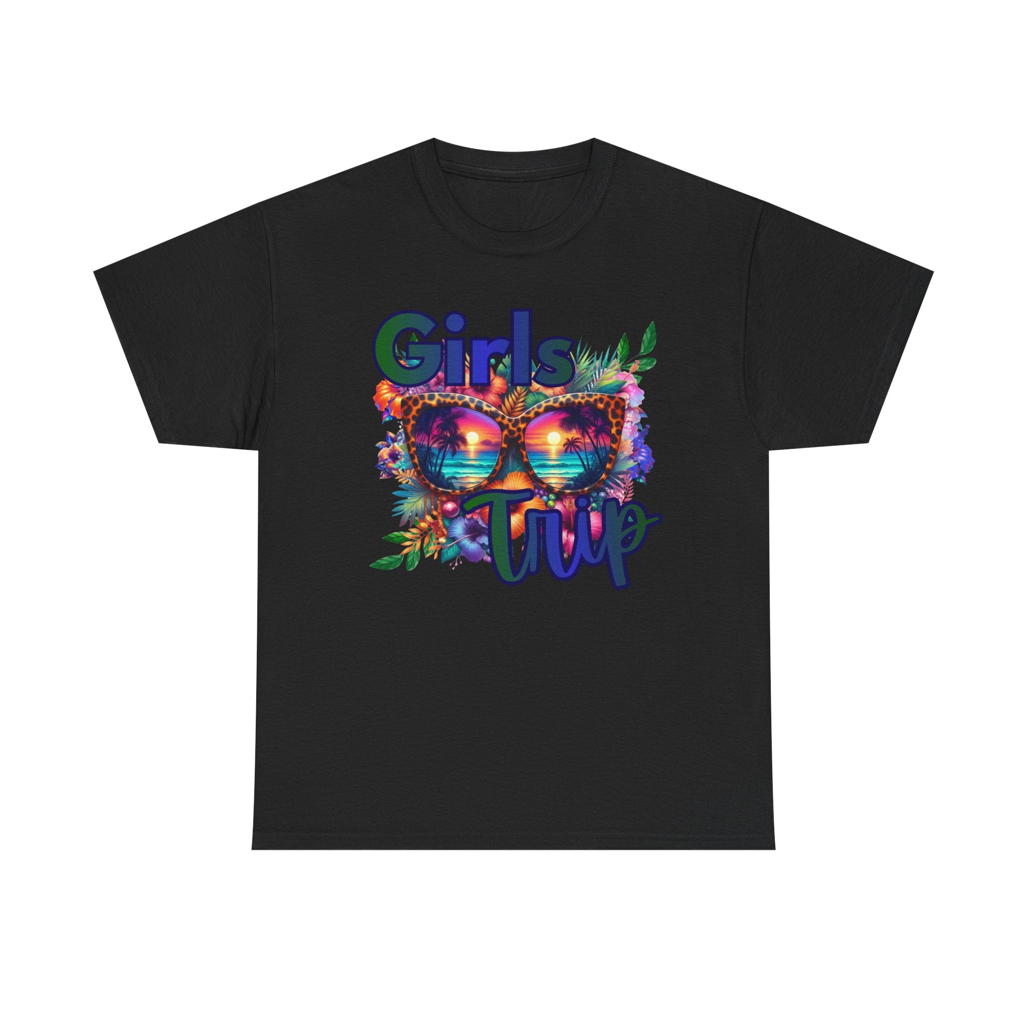 Girls Trip T-Shirt – Colorful Sunglasses Floral Vacation Tee