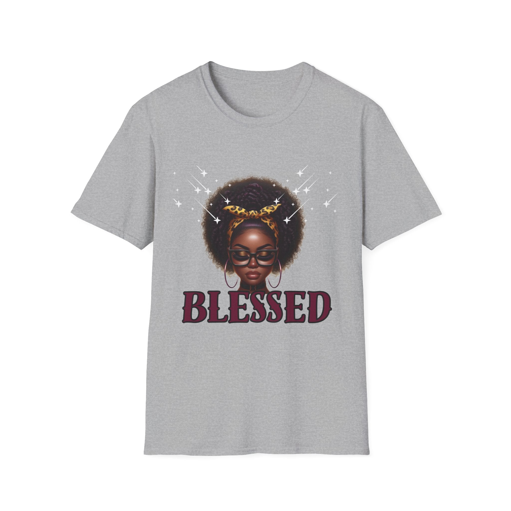 Blessed Afro Woman T-Shirt | Black Girl Magic Faith Graphic Tee