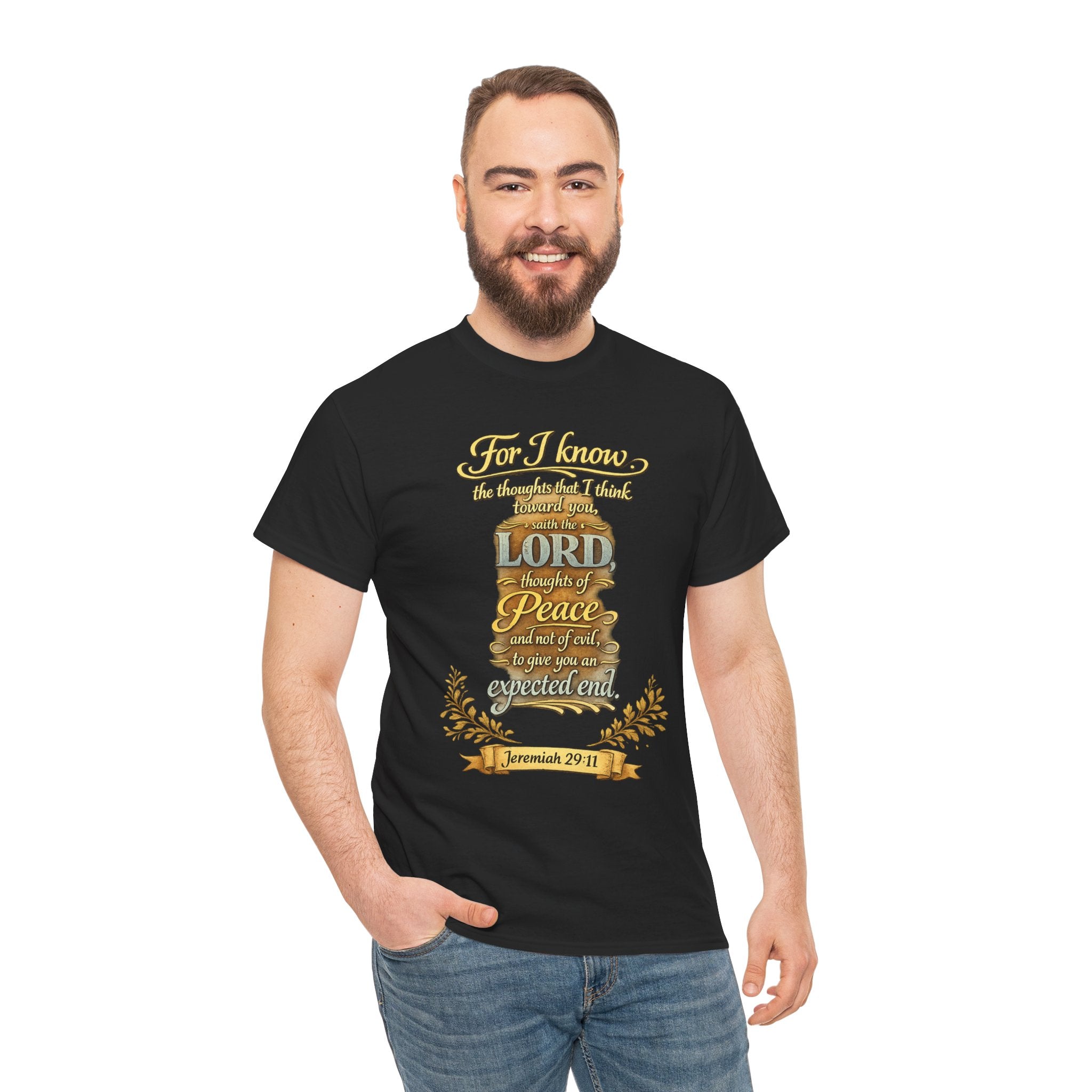 Jeremiah 29:11 Christian Tee – "For I Know the Plans" Inspirational Bible Verse T-Shirt