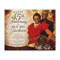 45th Anniversary Canvas Print — Personalized Mr. & Mrs. Couples Photo Wall Art