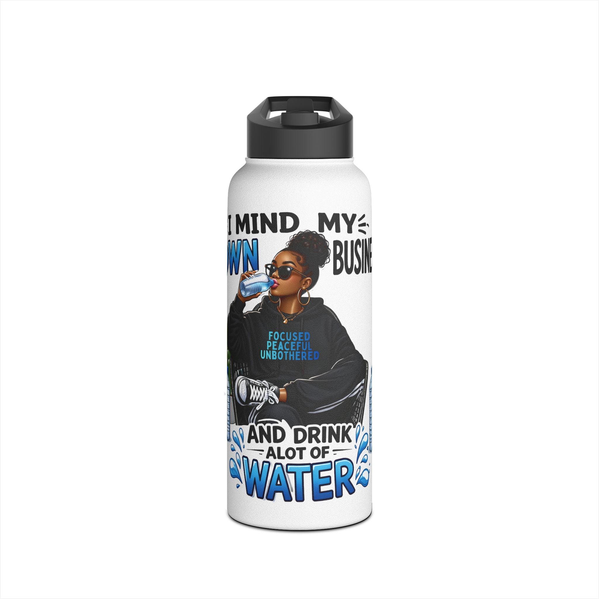 'I Mind My Own Business' Insulated Stainless Steel Water Bottle
