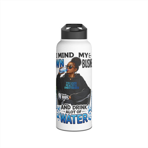 'I Mind My Own Business' Insulated Stainless Steel Water Bottle