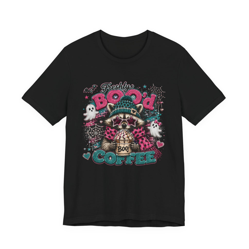 Freshly Booo'd Coffee Tee | Cute Halloween Graphic Shirt