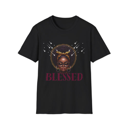Blessed Afro Woman T-Shirt | Black Girl Magic Faith Graphic Tee