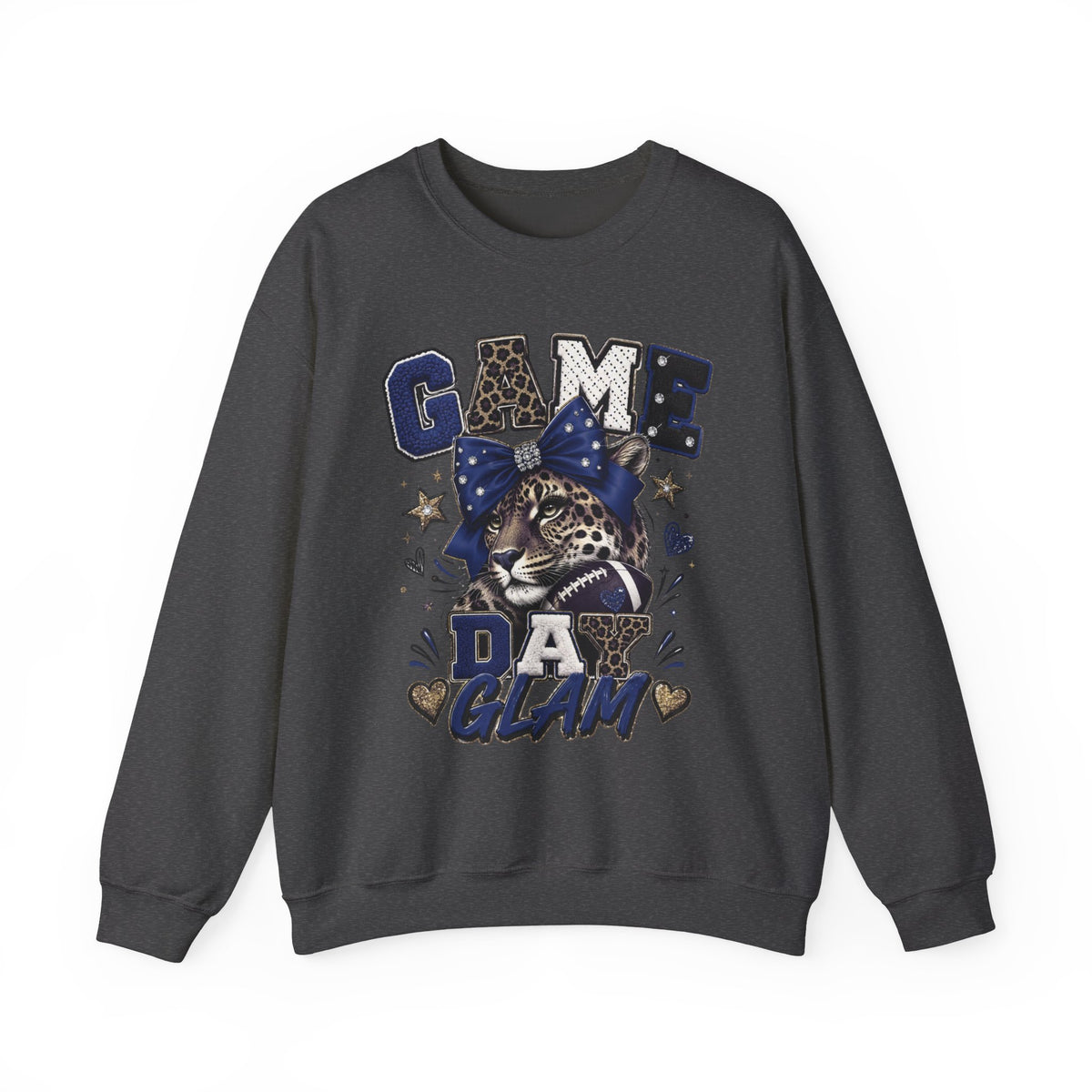 Game Day Glam Sweatshirt — Leopard Mascot Graphic Crewneck | Bold Spirit Wear