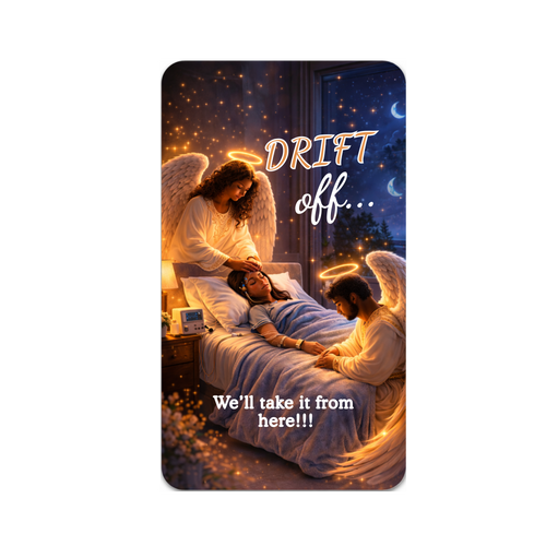 Angel Comfort Keychain Charm — “Drift Off… We'll take it from here!” Double-Sided