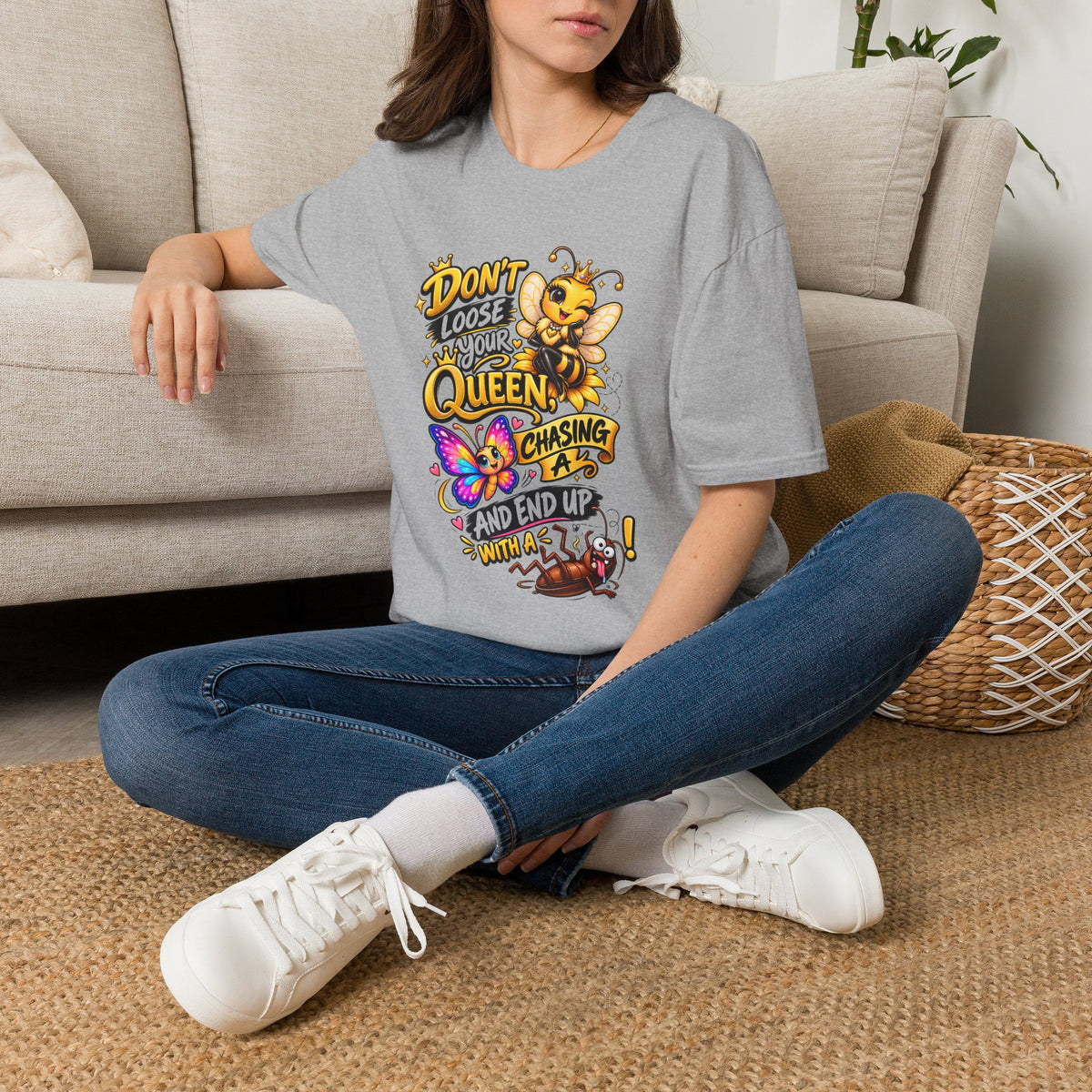 Don't Lose Your Queen Bee T-Shirt | Cute Bee Graphic Tee for Mom & Bee Lovers