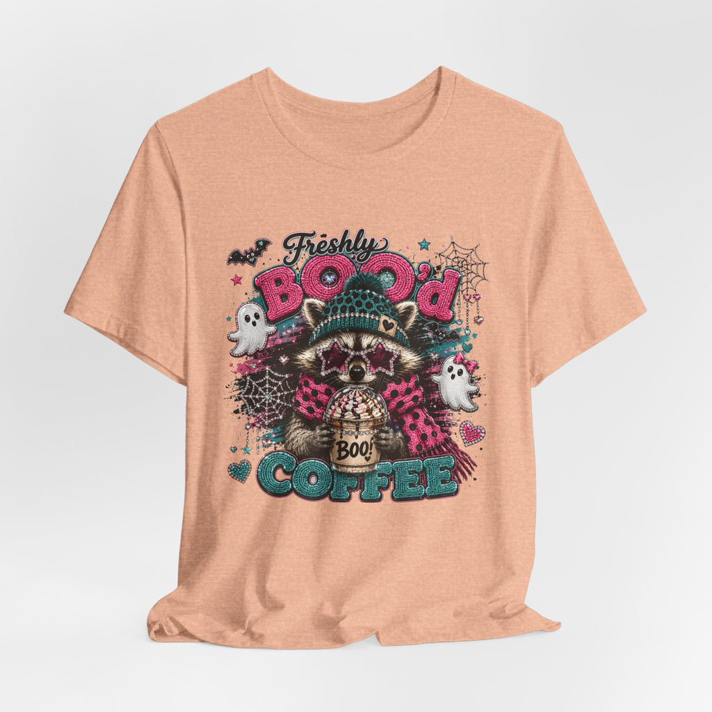 Freshly Booo'd Coffee Tee | Cute Halloween Graphic Shirt