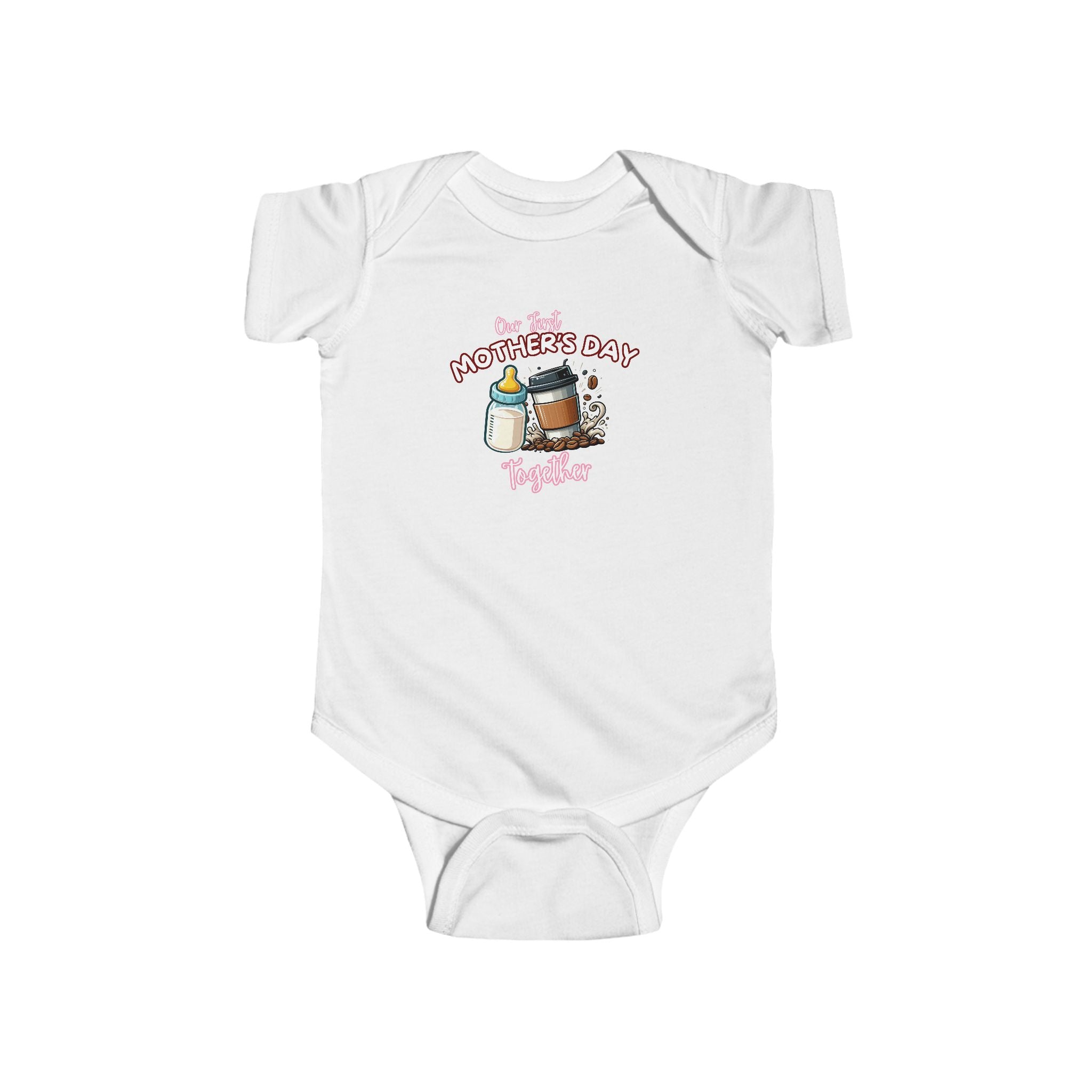 First Mother's Day Baby Bodysuit – Mommy's Little Milk & Cookies Design