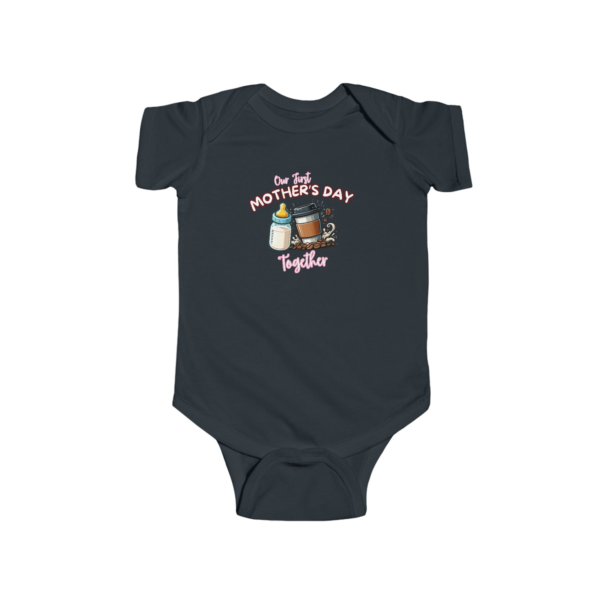 First Mother's Day Baby Bodysuit – Mommy's Little Milk & Cookies Design