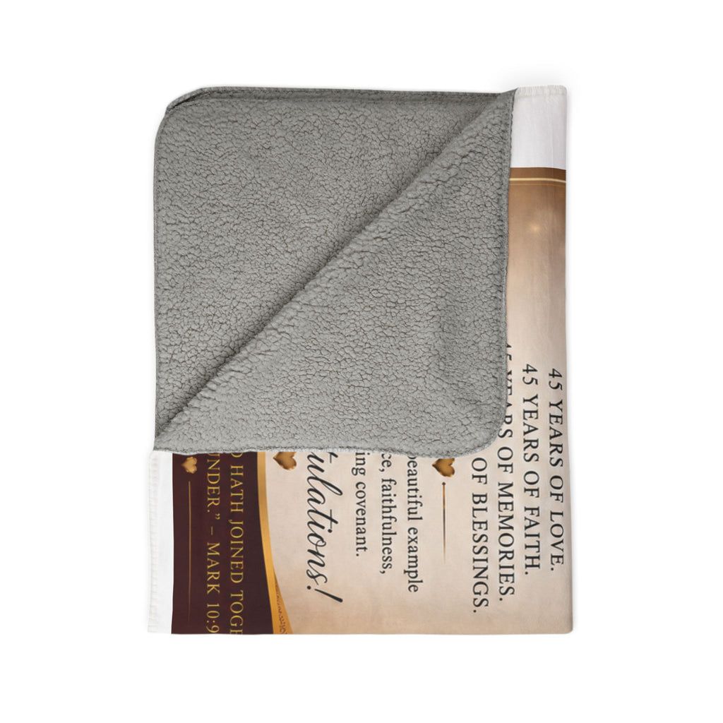 45th Anniversary Sherpa Blanket – Personalized Mr. & Mrs. Jackson Celebration Throw