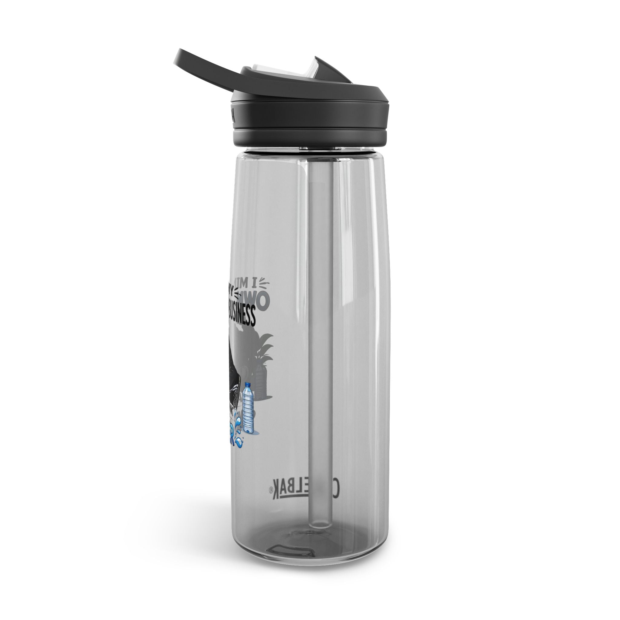 Motivational Graphic Water Bottle — "Mind Your Own Business and Drink A Lot of Water" CamelBak Eddy