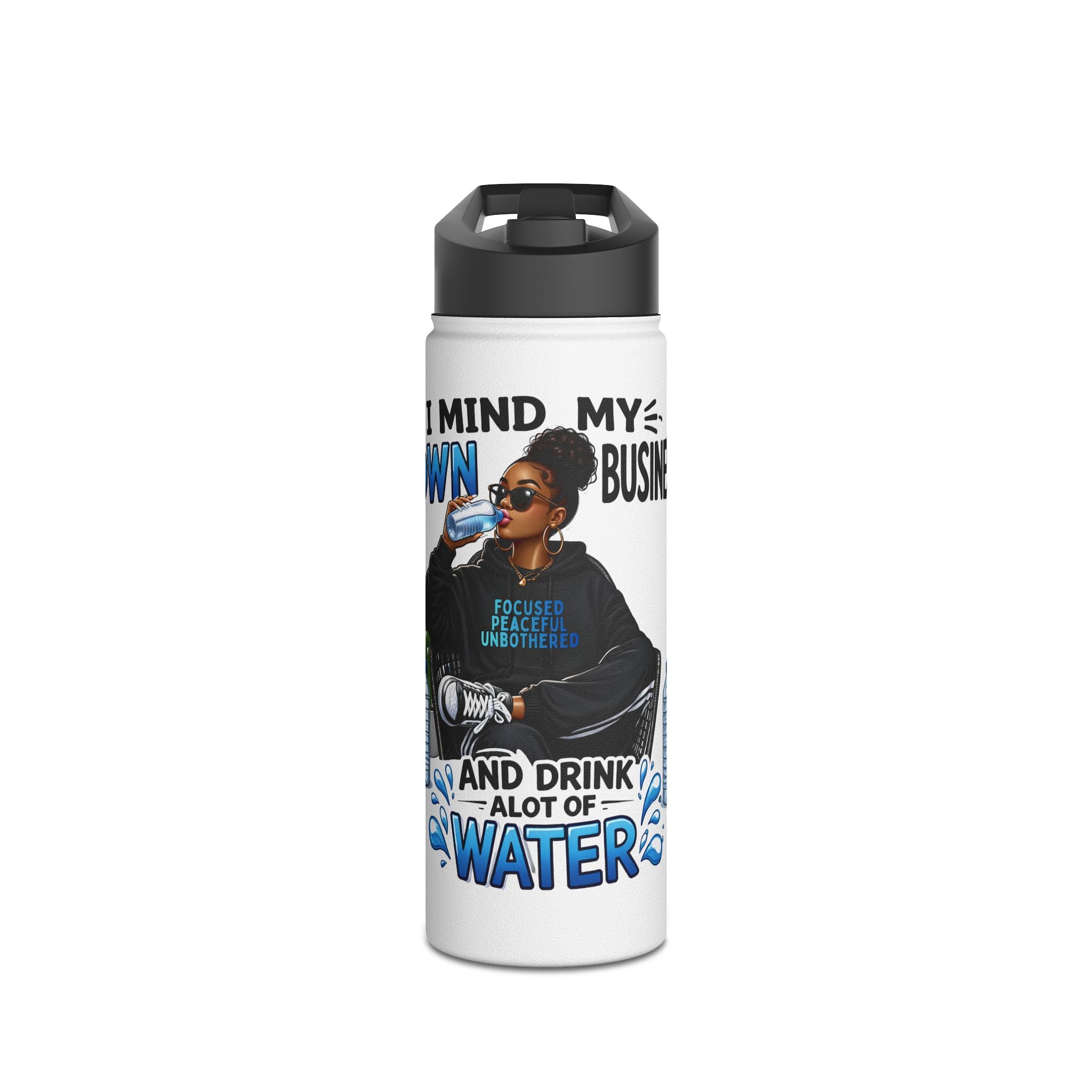 'I Mind My Own Business' Insulated Stainless Steel Water Bottle