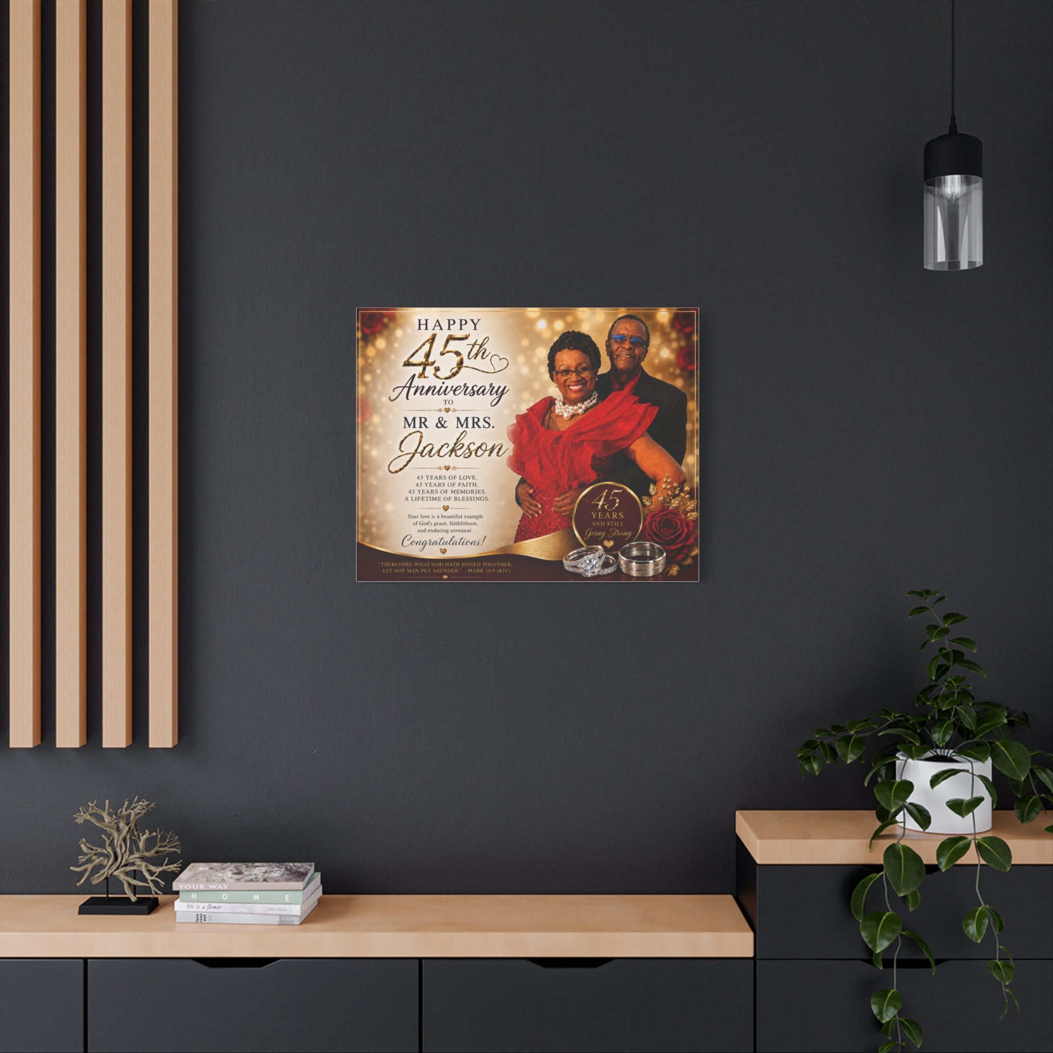 45th Anniversary Canvas Print — Personalized Mr. & Mrs. Couples Photo Wall Art