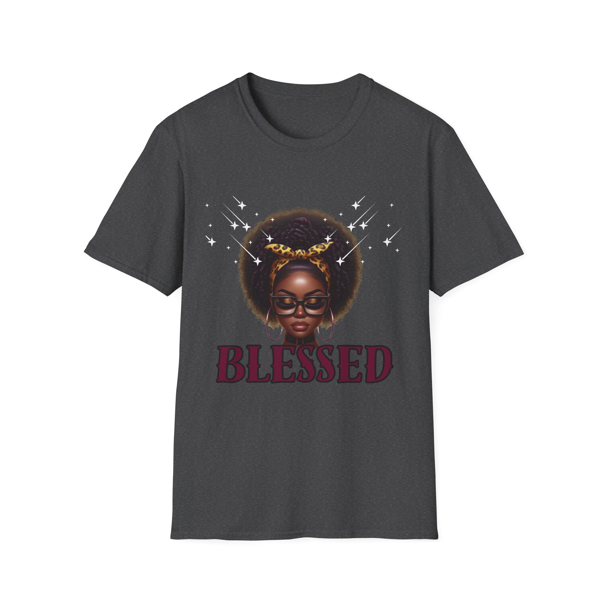 Blessed Afro Woman T-Shirt | Black Girl Magic Faith Graphic Tee