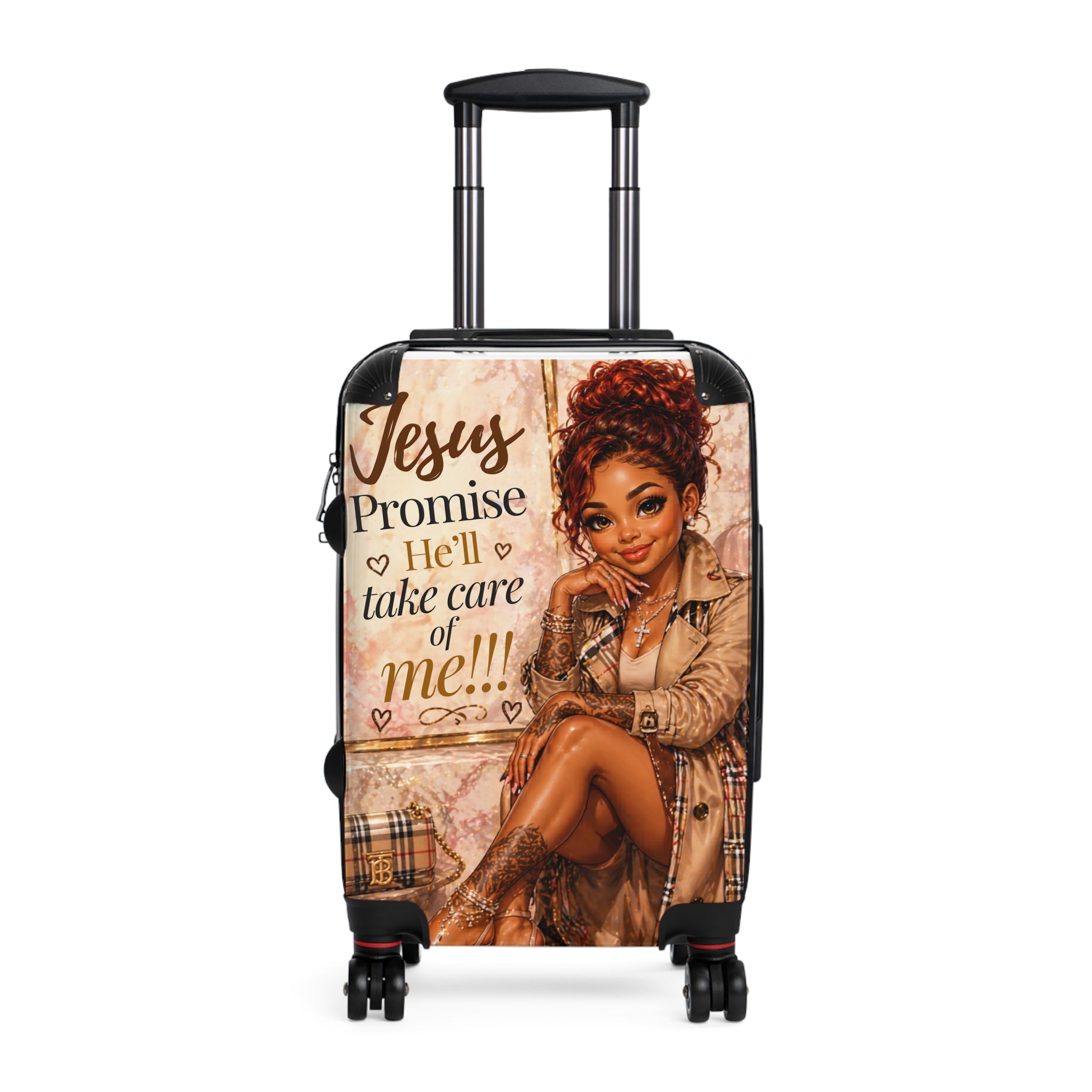Jesus promise He'll Take Care of Me — Faith-Inspired Hard-Shell Suitcase