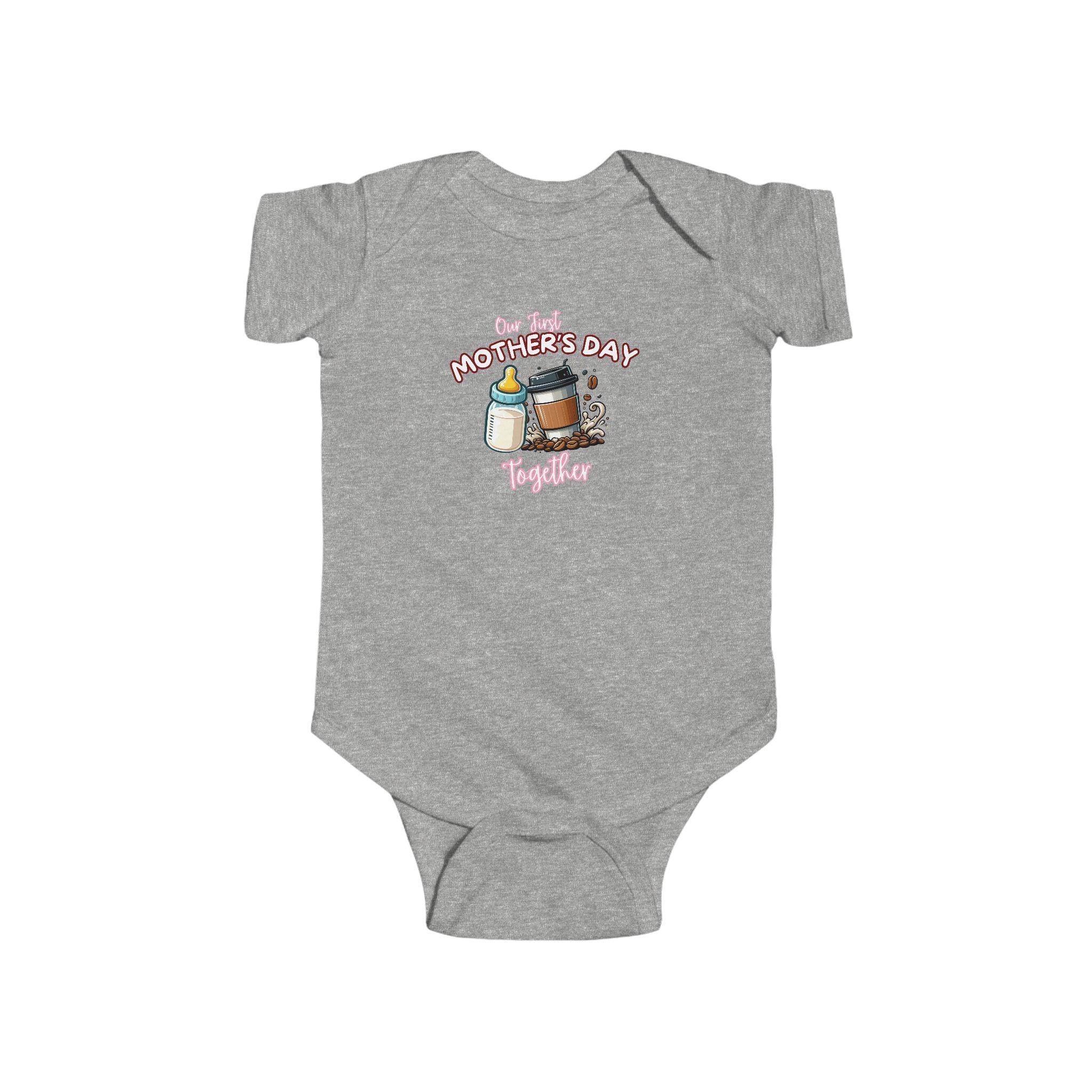 First Mother's Day Baby Bodysuit – Mommy's Little Milk & Cookies Design