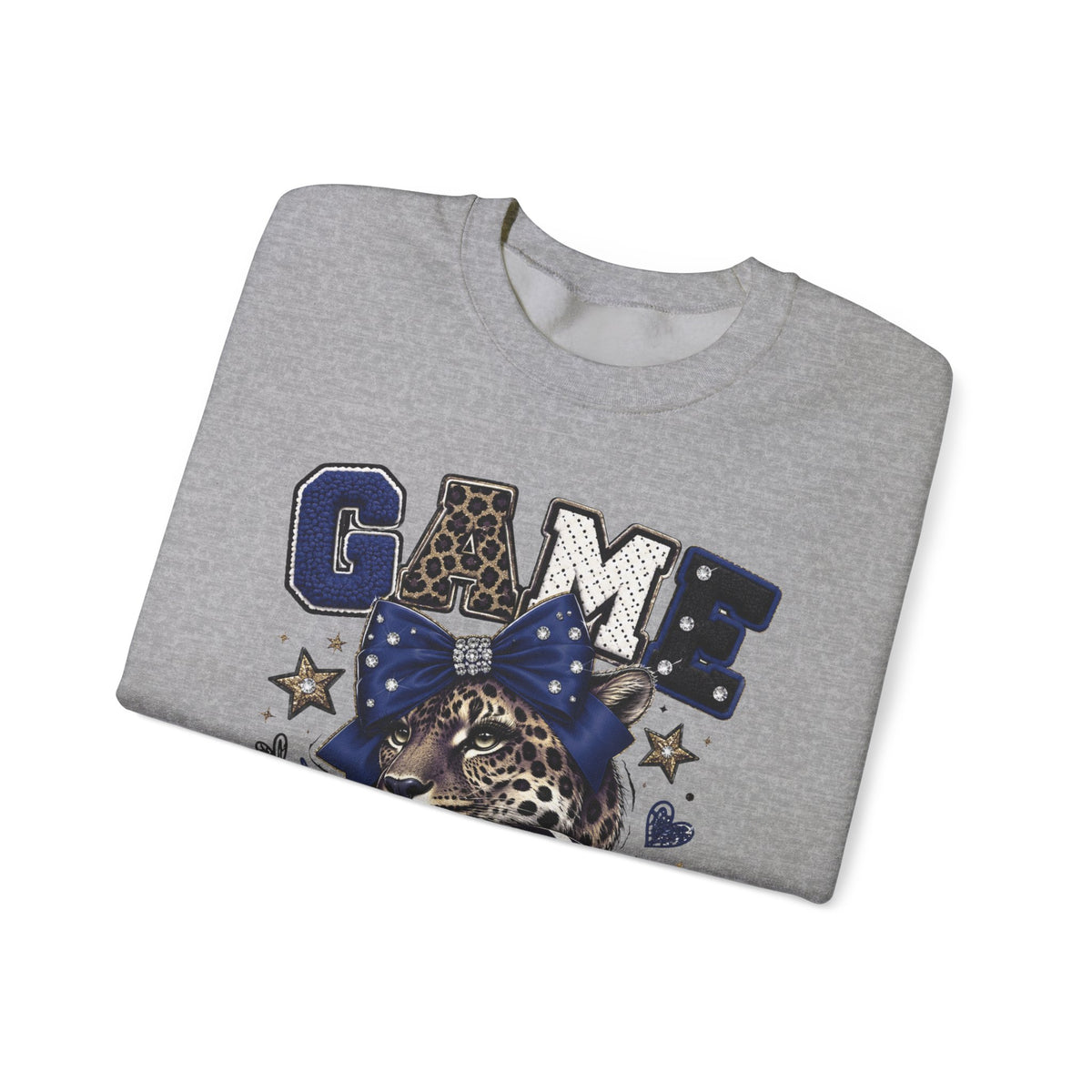 Game Day Glam Sweatshirt — Leopard Mascot Graphic Crewneck | Bold Spirit Wear