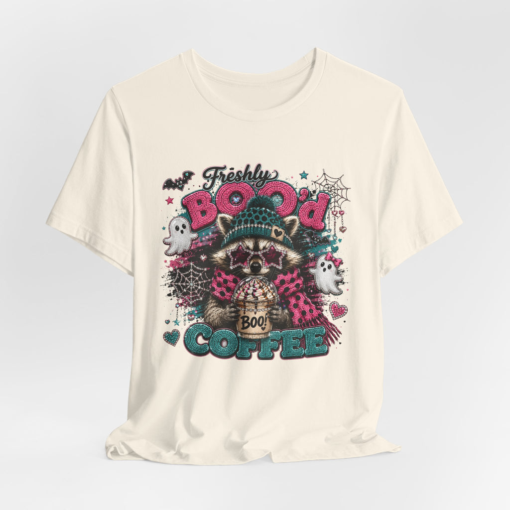 Freshly Booo'd Coffee Tee | Cute Halloween Graphic Shirt