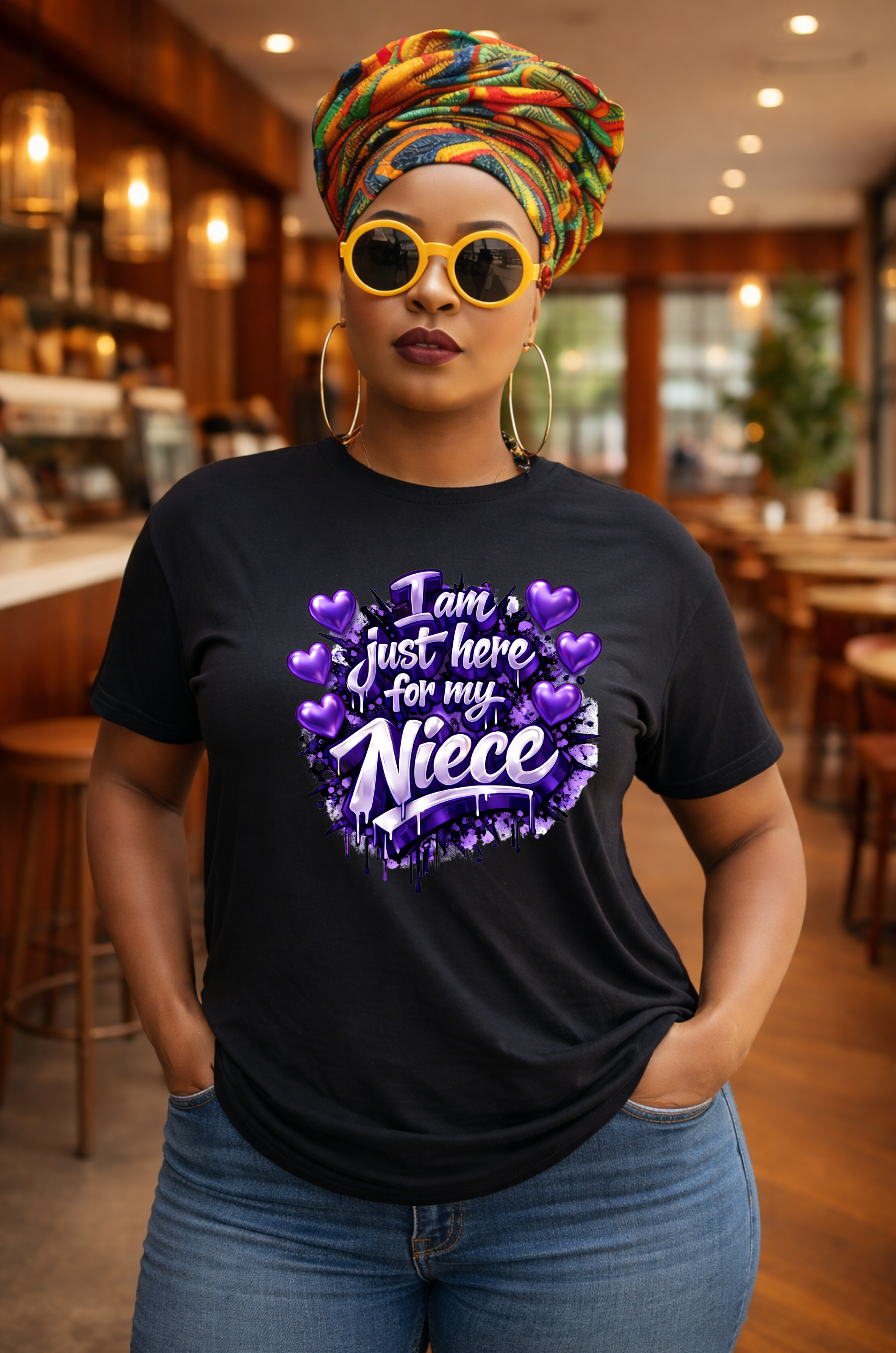 I'm Here for My Niece T-Shirt | Funny Aunt & Uncle Gift Tee