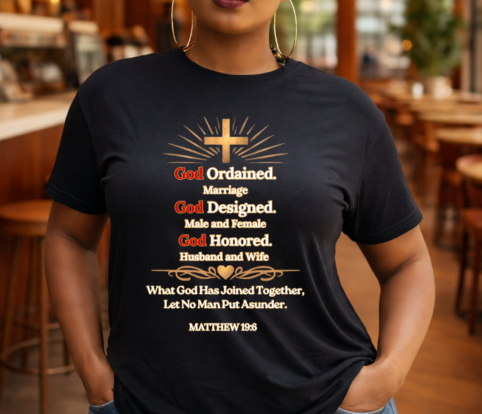 What God Has Joined Together – Matthew 19:6 Christian Tee