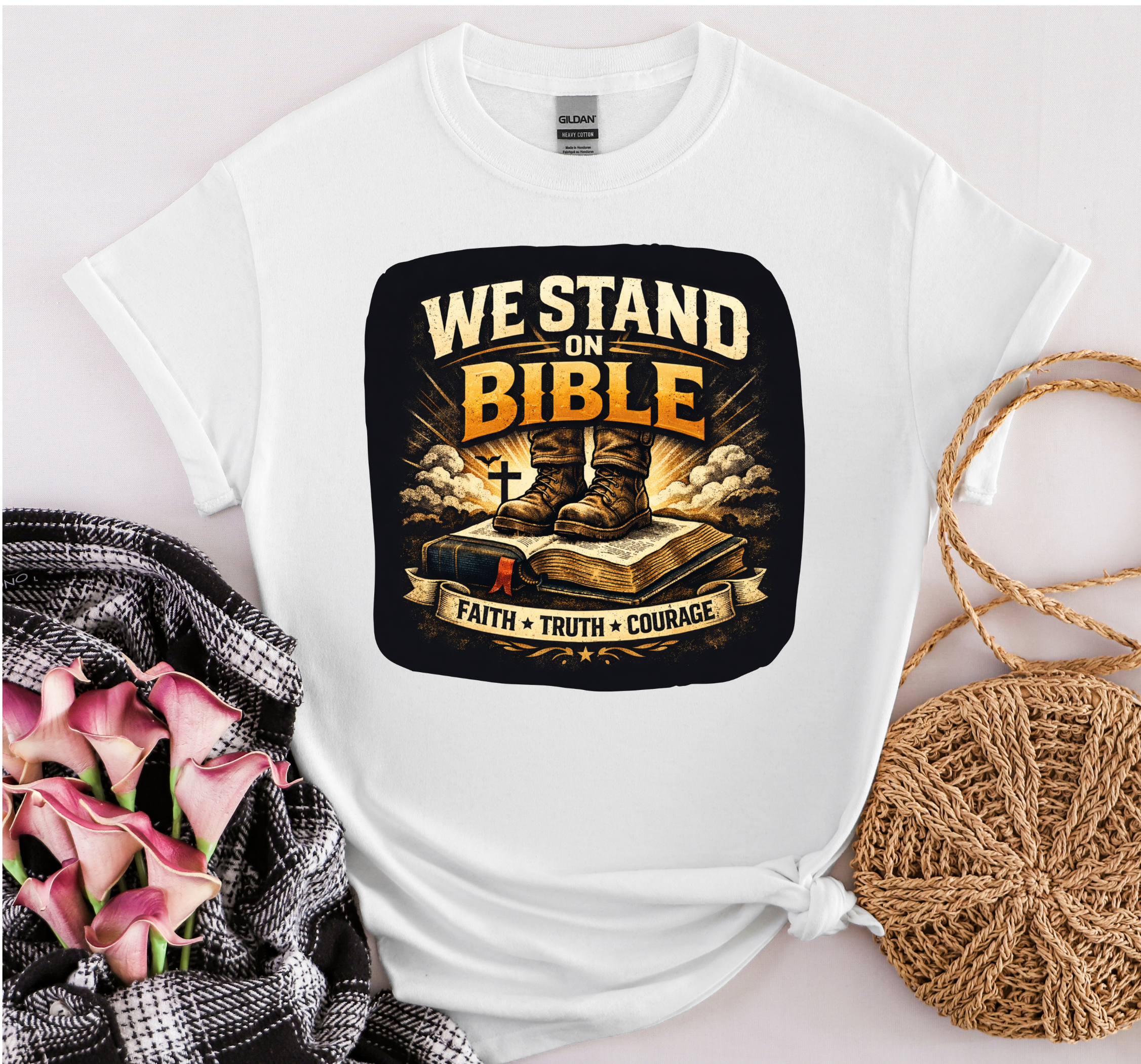 We Stand on Bible T-Shirt — Faith, Truth & Courage Christian Tee